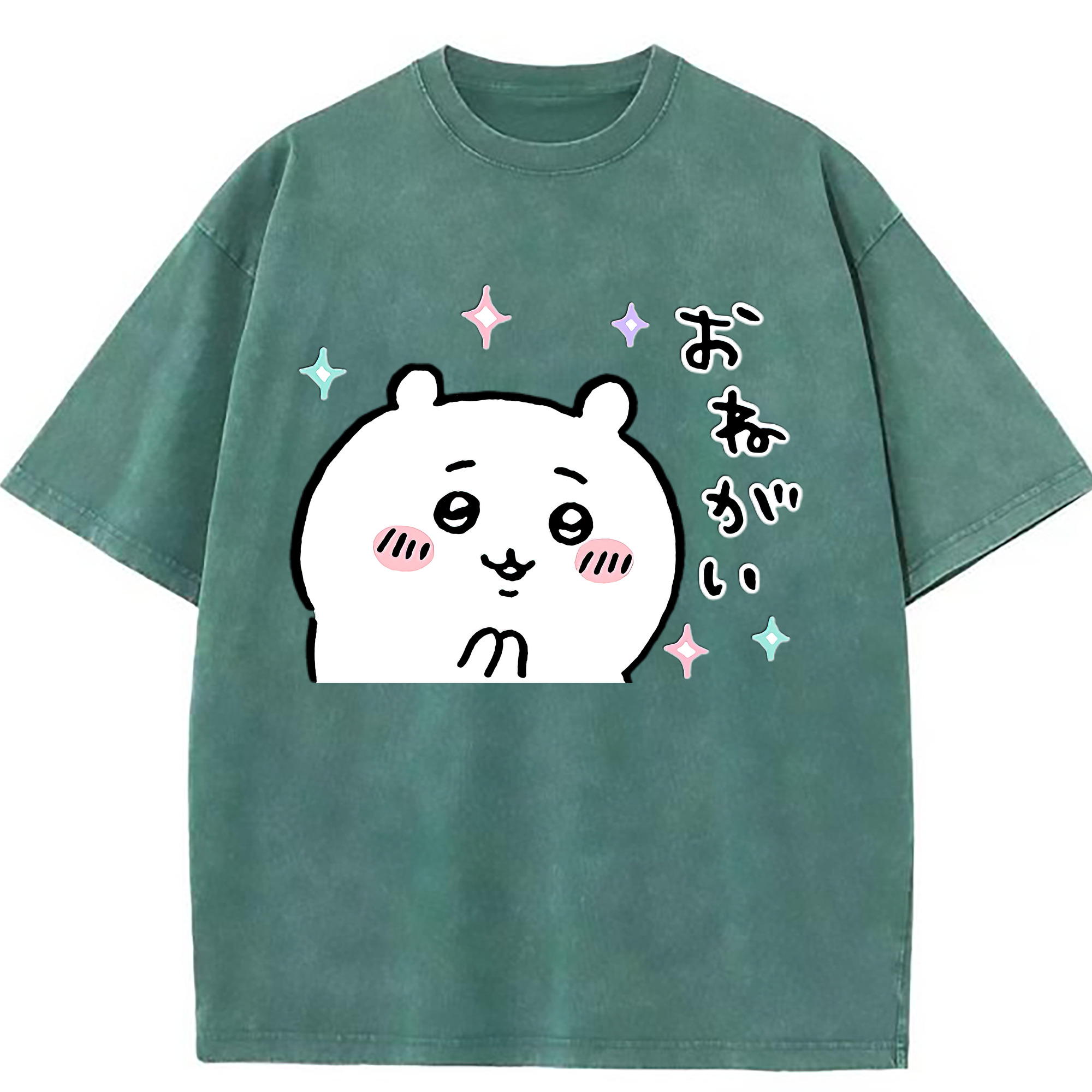 （画像用） ちいかわ ちいかわ Chii-kawa chiikawa 綿100% ヴィンテージ風 半袖Tシャツ（フロントプリント）